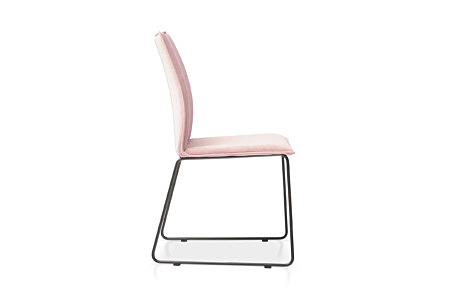 Nowoczesne krzesełko TC-K-08 od producenta różowa aksamitna tkanina