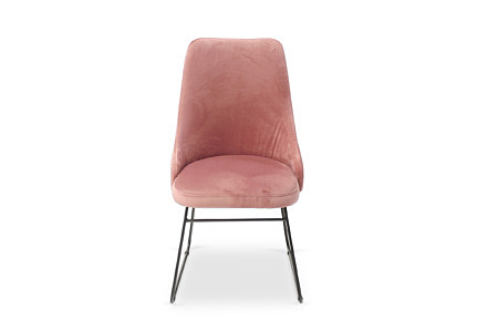 Piękne nowoczesne krzesełko K-03 na stalowych płozach koloru czarnego