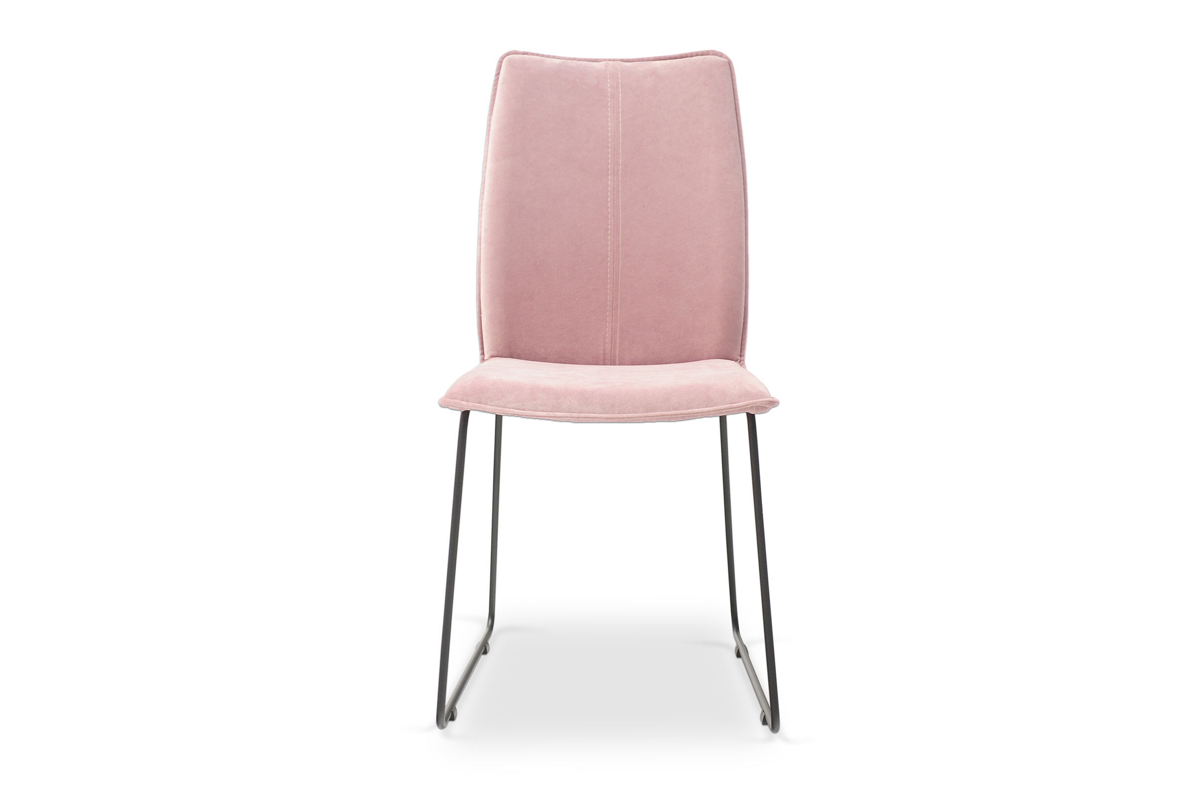 śliczne krzesło loftowe na metalowej nodze różowe