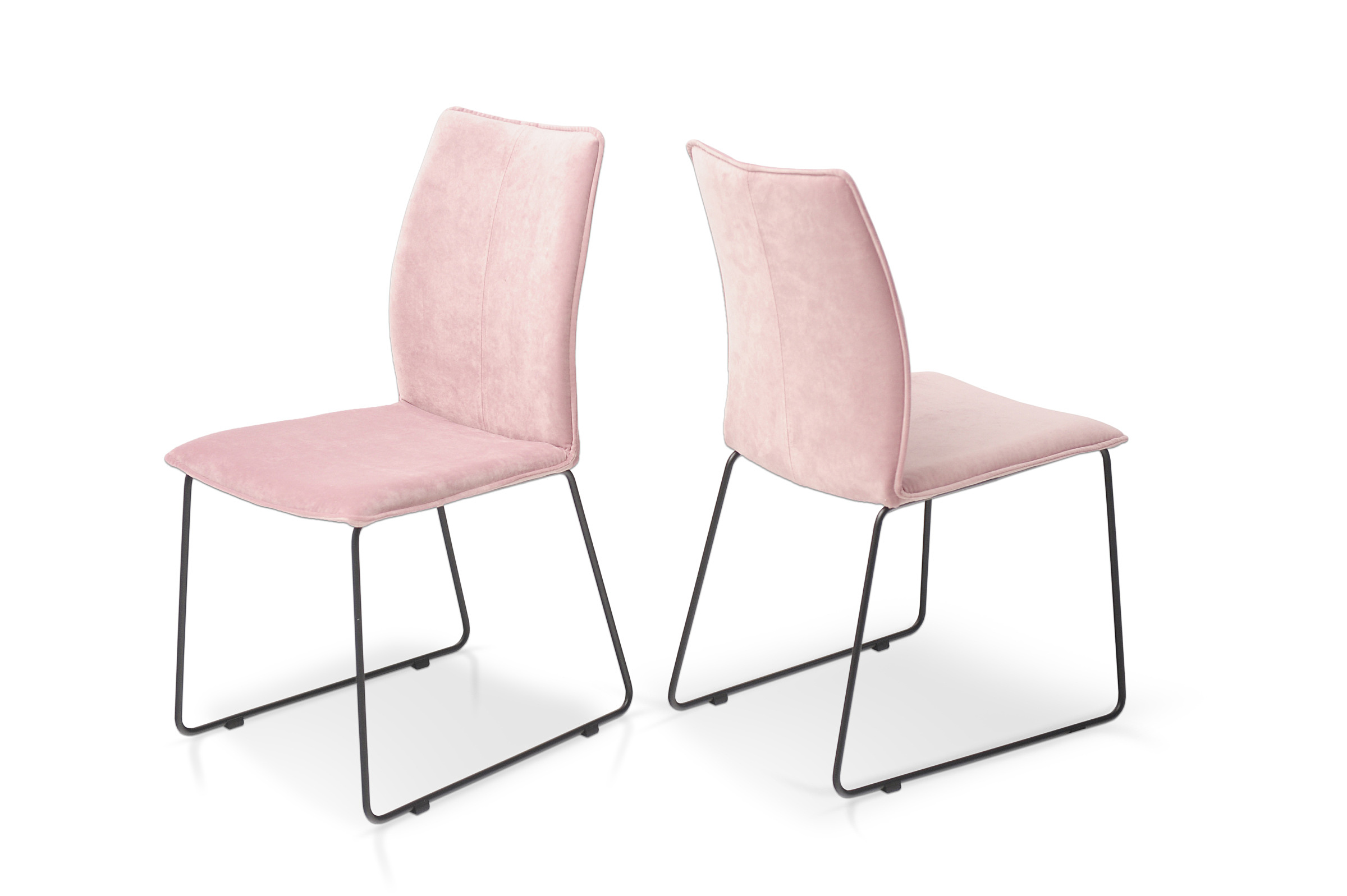 Zestaw krzeseł salonowych w kolorze różu pink delikatny róż piękny kolor wygodne krzesła nowoczesne