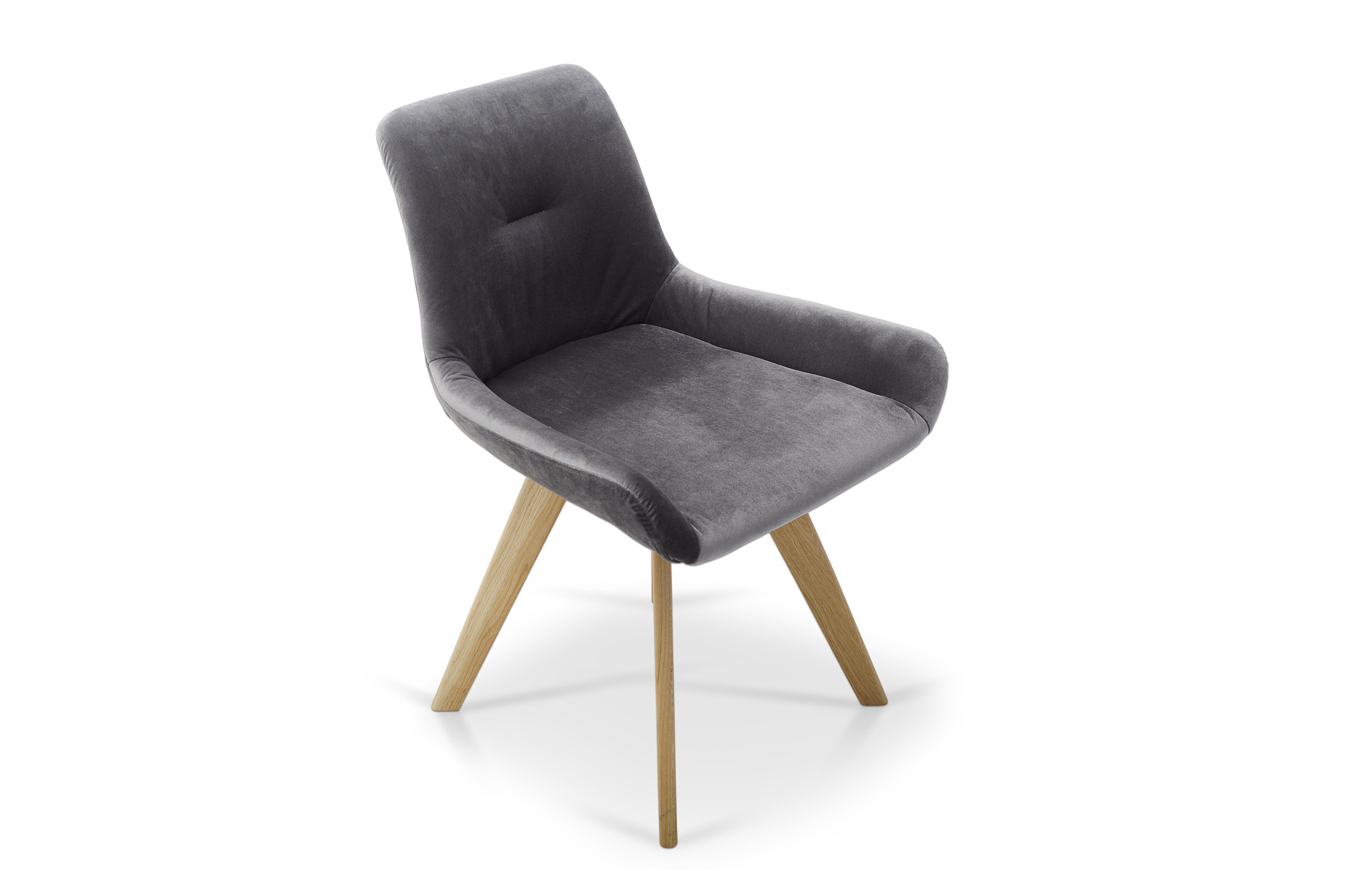 Breiter Sessel aus grauem Veloursstoff. Top-Design 2022 für ein modernes Interieur Ein Hersteller hochwertiger Möbel
