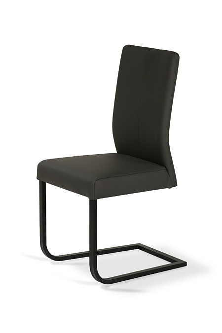 Szare krzesło na jednej płozie idealnie do nowoczesnego wnętrza. Meble z Dobrodzienia 1015