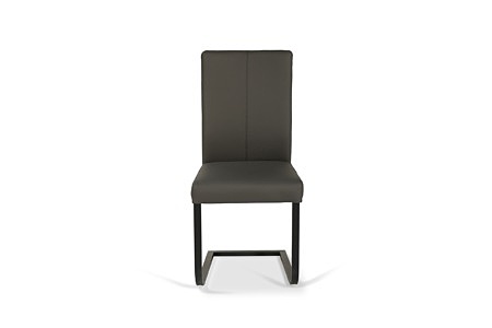 Wygodne skórzane krzesło na jednej metalowej płozie. Krzesła z Dobrodzienia TC Meble