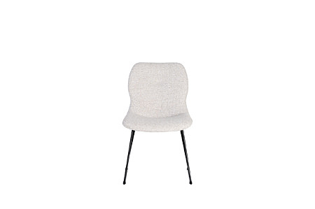 Krzesełko na czarnych płozach K12 - tkanina zmywalna plecionka w jasnym szarym kolorze