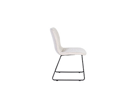 Krzesełko na plozach z wygodnym i stabilnym oparciem, jasna szara zmywalna tkanina