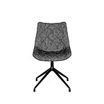 Krzesło K-07 na aluminiowej nodze w czarnym kolorze z pikowanymi oparciami z tkaniny wysokiej jakości