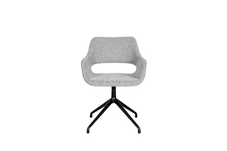 Krzesło K-16 na aluminiowej czarnej nodze z obrotem wygodne oparcie z podłokietnikiem tkanian
