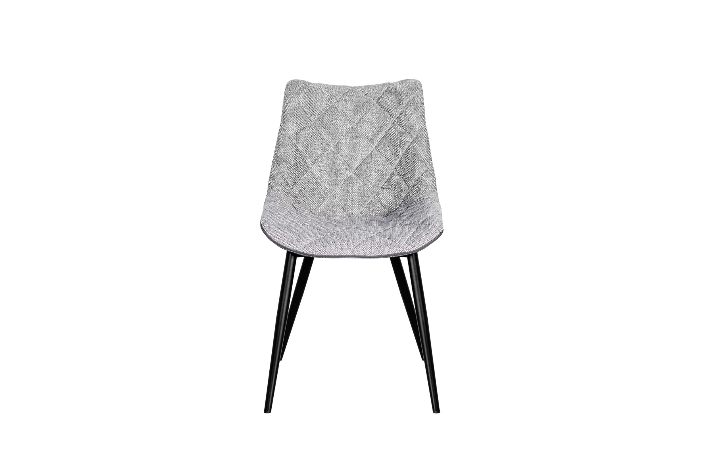 Wygodne krzesełko na 4 metalowych nogach lakierowanych proszkowo na czarny mat, siedzisko pikowane, tkanina